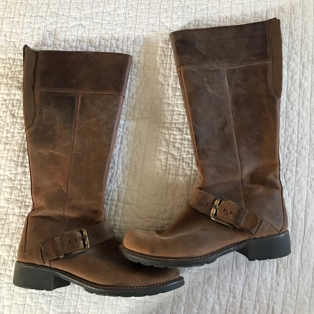 Clarks Knee High Boots, Leather, SZ 10